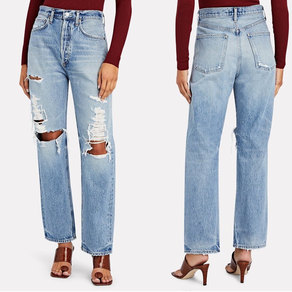 Agolde 90's Loose Distressed Jeans in Major 24